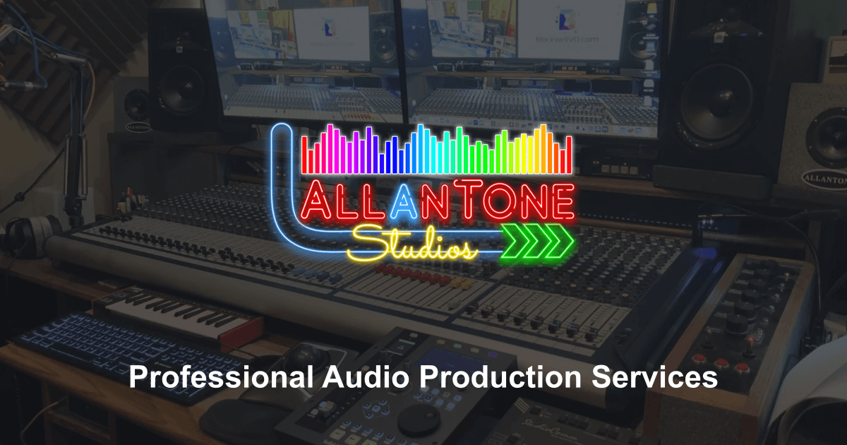 Recording studio interior for AllanTone Studios